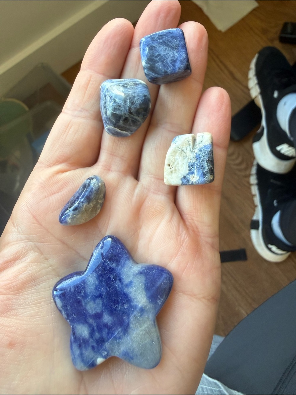 Set of sodalite crystals